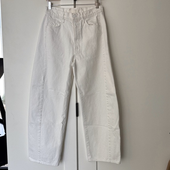 MOTHER The Full Pipe Ankle Barrel Jeans Superior Denim in Picket Fence Size 26 - Picture 4 of 12